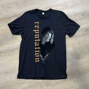 Taylor Swift Black Reputation Tour Dateback T-Shirt Large
